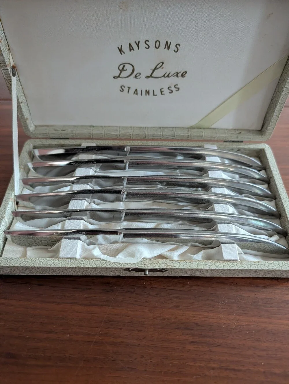 Kaysons De Luxe Stainless Stainless Steel Flatware Steak Knife Set Pre Owned